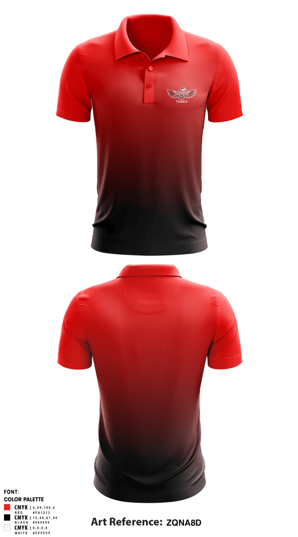 Short Sleeve Performance Polo, Renton Redhawks, Tennis, Teamtime, Team time, sublimation, custom sports apparel, team uniforms, spirit wear, spiritwear, sports uniforms, custom shirts, team store, custom team store, fundraiser sports, apparel fundraiser