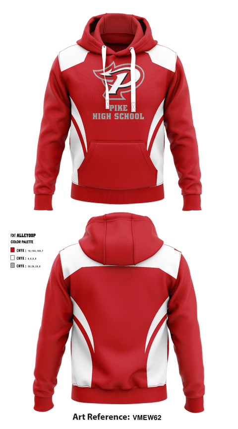 Hoodie, Pike High School, School Spirit Store, Teamtime, Team time, sublimation, custom sports apparel, team uniforms, spirit wear, spiritwear, sports uniforms, custom shirts, team store, custom team store, fundraiser sports, apparel fundraiser