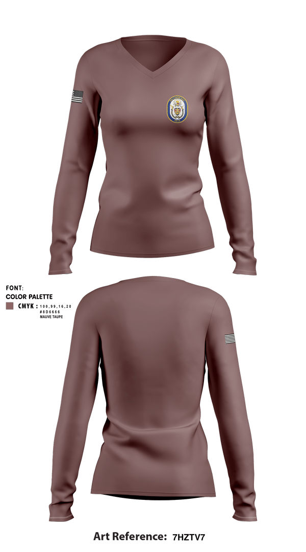 Women's Long Sleeve Vneck Shirt, , Navy, Teamtime, Team time, sublimation, custom sports apparel, team uniforms, spirit wear, spiritwear, sports uniforms, custom shirts, team store, custom team store, fundraiser sports, apparel fundraiser