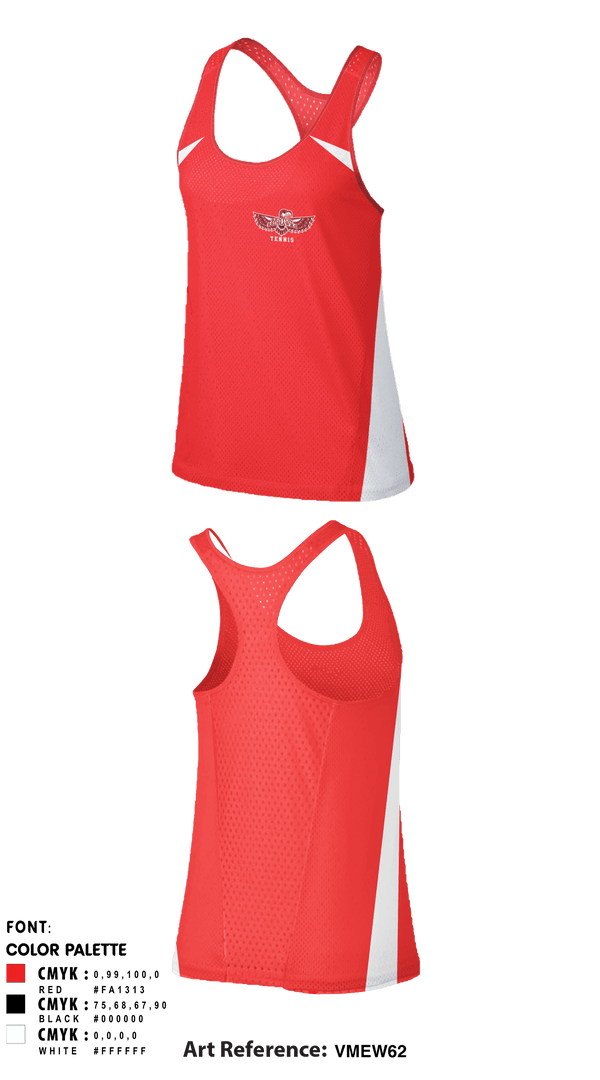 Tank Top, Renton Redhawks, Tennis, Teamtime, Team time, sublimation, custom sports apparel, team uniforms, spirit wear, spiritwear, sports uniforms, custom shirts, team store, custom team store, fundraiser sports, apparel fundraiser