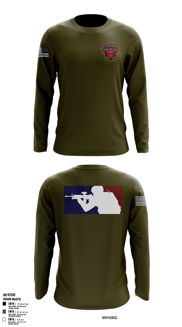 Long Sleeve Performance Shirt, Cyndicate Operational Group, E-Sports, Teamtime, Team time, sublimation, custom sports apparel, team uniforms, spirit wear, spiritwear, sports uniforms, custom shirts, team store, custom team store, fundraiser sports, apparel fundraiser