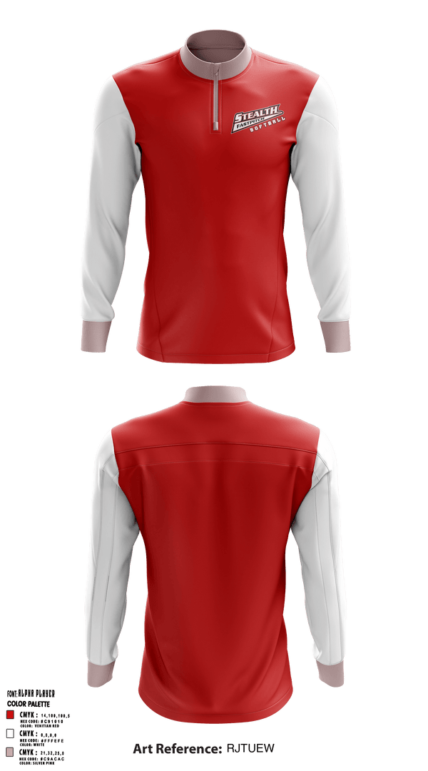 Quarter Zip Jacket, Stealth Softball Org, Softball, Teamtime, Team time, sublimation, custom sports apparel, team uniforms, spirit wear, spiritwear, sports uniforms, custom shirts, team store, custom team store, fundraiser sports, apparel fundraiser