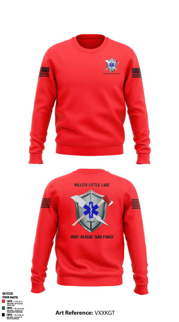Crew Neck Sweatshirt, Willits Little Lake JRTF, Police, Teamtime, Team time, sublimation, custom sports apparel, team uniforms, spirit wear, spiritwear, sports uniforms, custom shirts, team store, custom team store, fundraiser sports, apparel fundraiser