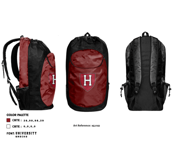 Gear Bag, Harvard University Soccer, Men's Soccer, Teamtime, Team time, sublimation, custom sports apparel, team uniforms, spirit wear, spiritwear, sports uniforms, custom shirts, team store, custom team store, fundraiser sports, apparel fundraiser