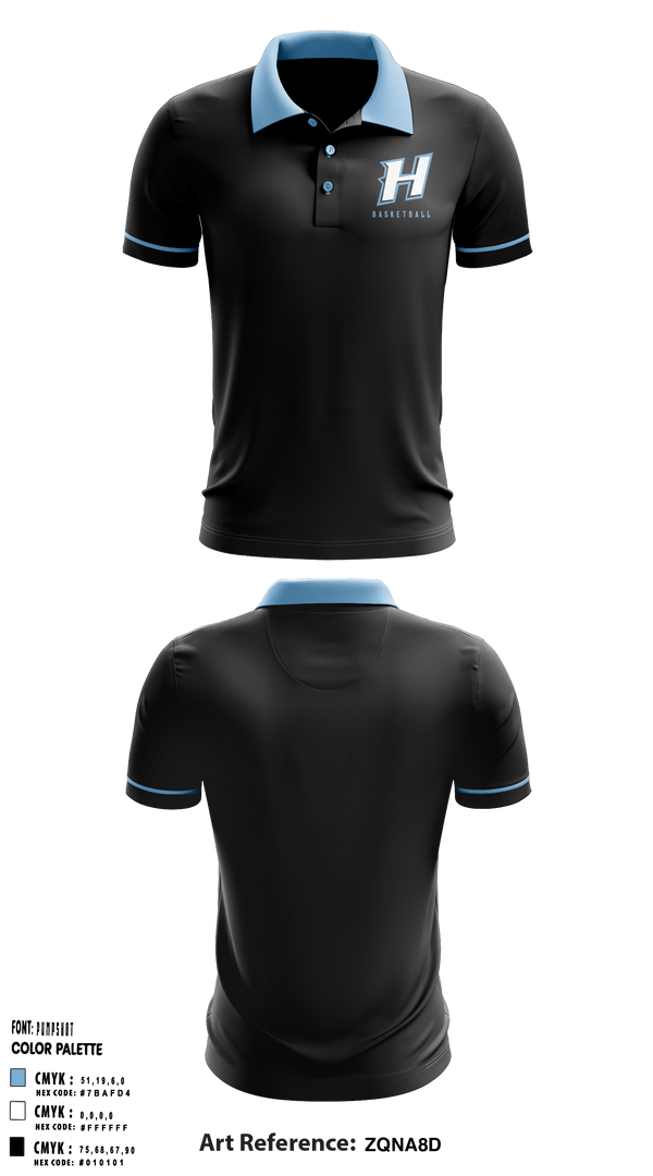 Short Sleeve Performance Polo, Huntingtown Girls Basketball, Women's Basketball, Teamtime, Team time, sublimation, custom sports apparel, team uniforms, spirit wear, spiritwear, sports uniforms, custom shirts, team store, custom team store, fundraiser sports, apparel fundraiser