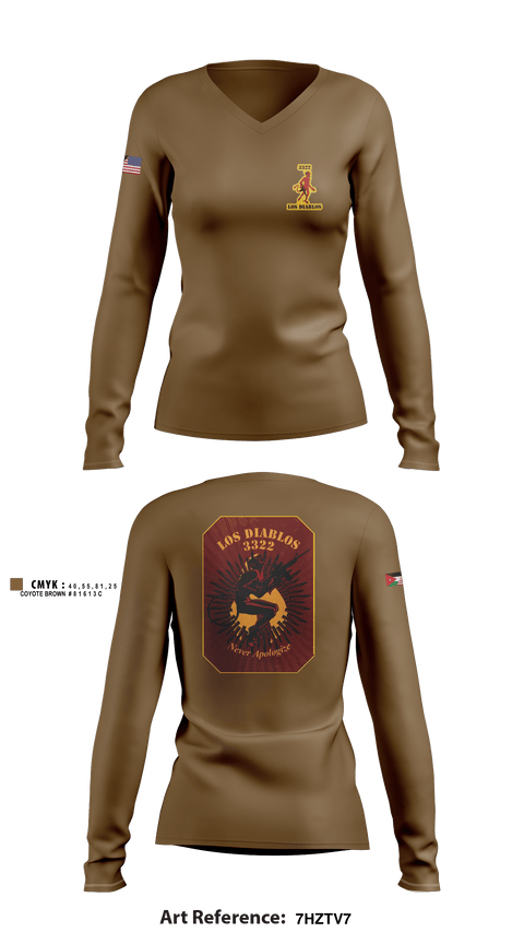Women's Long Sleeve Vneck Shirt, 3SQDN, 3SFAB, Army, Teamtime, Team time, sublimation, custom sports apparel, team uniforms, spirit wear, spiritwear, sports uniforms, custom shirts, team store, custom team store, fundraiser sports, apparel fundraiser