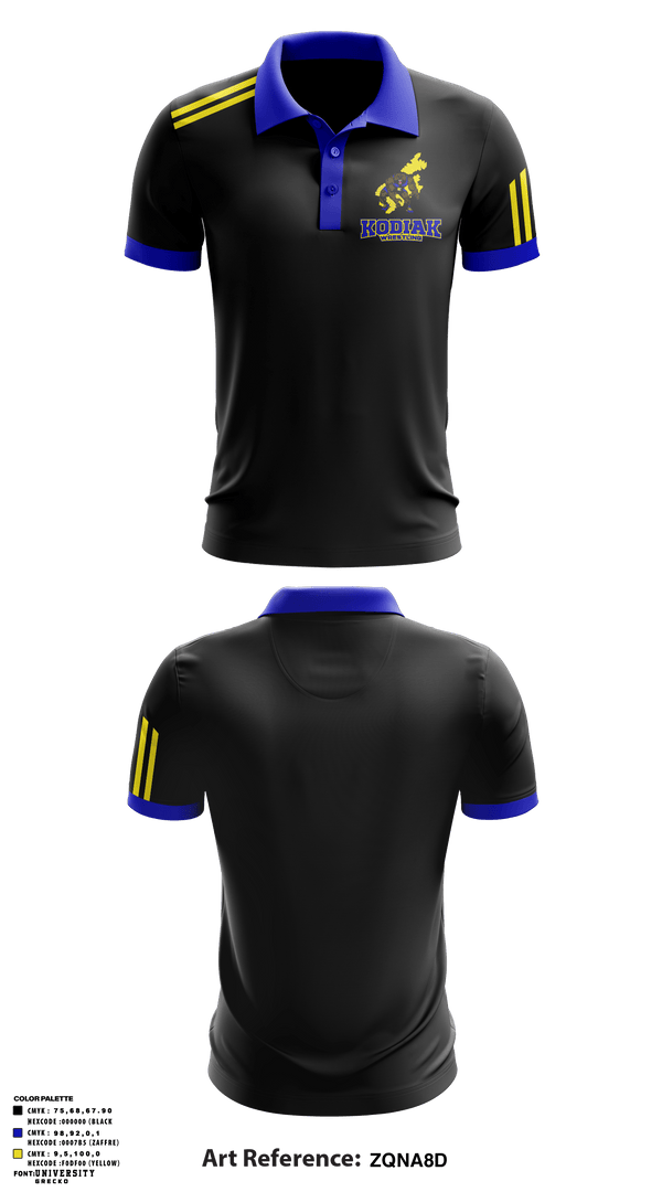 Short Sleeve Performance Polo, Kodiak Wrestling Club, Wrestling, Teamtime, Team time, sublimation, custom sports apparel, team uniforms, spirit wear, spiritwear, sports uniforms, custom shirts, team store, custom team store, fundraiser sports, apparel fundraiser