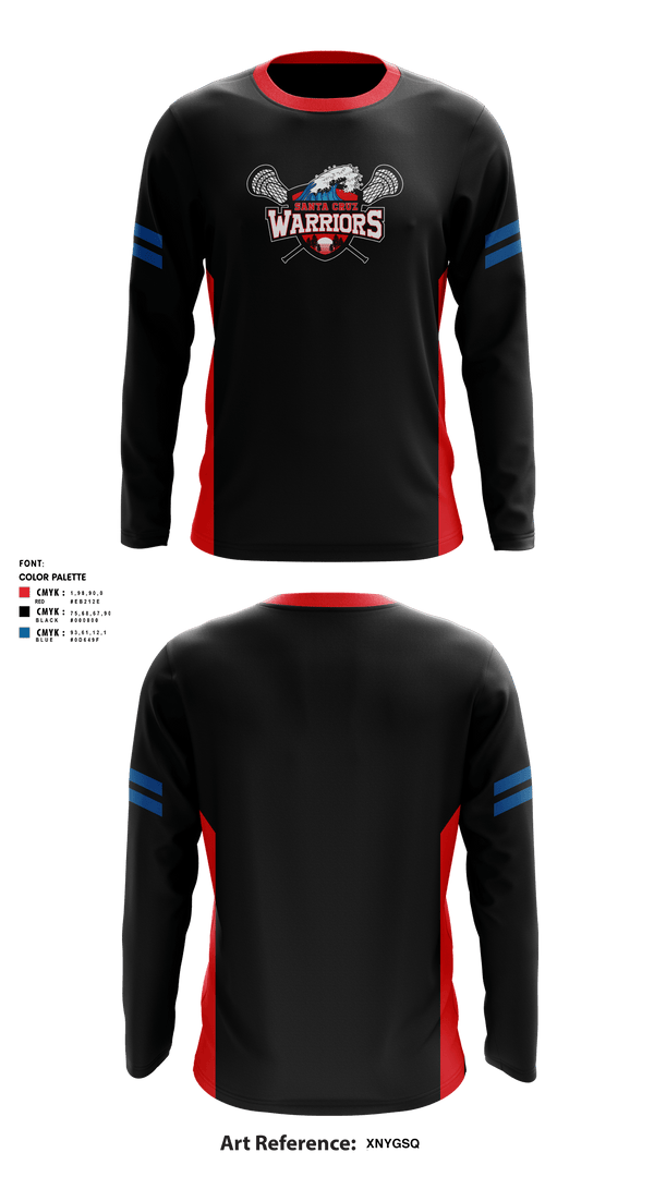 Long Sleeve Shooting Shirt, Santa Cruz Warriors Lacrosse, Men's Lacrosse, Teamtime, Team time, sublimation, custom sports apparel, team uniforms, spirit wear, spiritwear, sports uniforms, custom shirts, team store, custom team store, fundraiser sports, apparel fundraiser