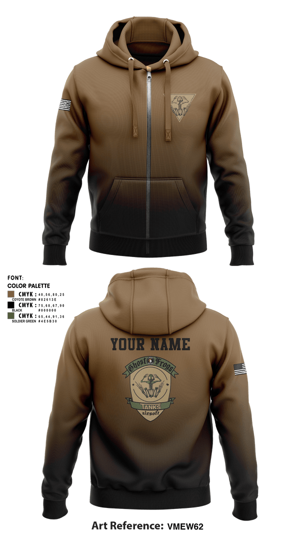 Zip Hoodie, Ghost Frogs, Golf, Teamtime, Team time, sublimation, custom sports apparel, team uniforms, spirit wear, spiritwear, sports uniforms, custom shirts, team store, custom team store, fundraiser sports, apparel fundraiser