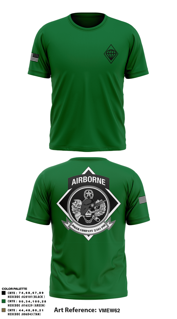 Short Sleeve Performance Shirt, Joker Company 2/501 PIR 76292379, Army, Teamtime, Team time, sublimation, custom sports apparel, team uniforms, spirit wear, spiritwear, sports uniforms, custom shirts, team store, custom team store, fundraiser sports, apparel fundraiser