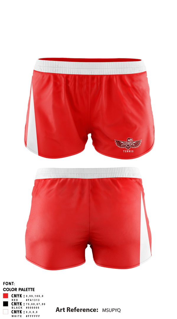 Women's Shorts, Renton Redhawks, Tennis, Teamtime, Team time, sublimation, custom sports apparel, team uniforms, spirit wear, spiritwear, sports uniforms, custom shirts, team store, custom team store, fundraiser sports, apparel fundraiser