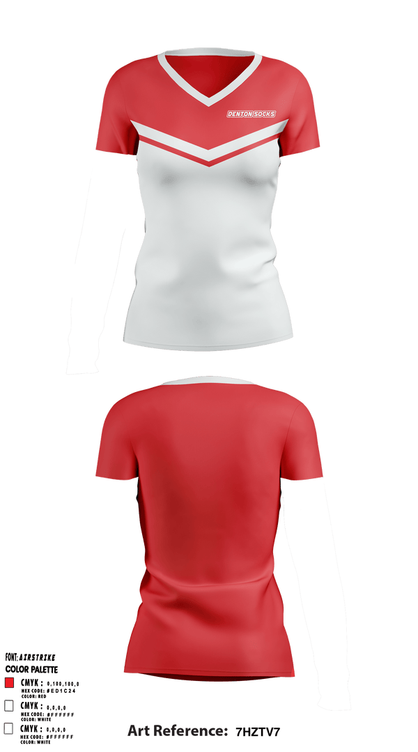 Women's Short Sleeve Vneck Shirt, Denton Socks, Spirit Store, Teamtime, Team time, sublimation, custom sports apparel, team uniforms, spirit wear, spiritwear, sports uniforms, custom shirts, team store, custom team store, fundraiser sports, apparel fundraiser