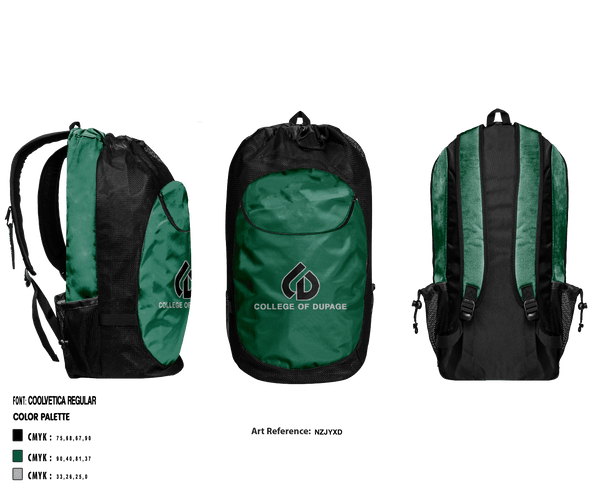 Gear Bag, College of DuPage Alumni, School Spirit Store, Teamtime, Team time, sublimation, custom sports apparel, team uniforms, spirit wear, spiritwear, sports uniforms, custom shirts, team store, custom team store, fundraiser sports, apparel fundraiser