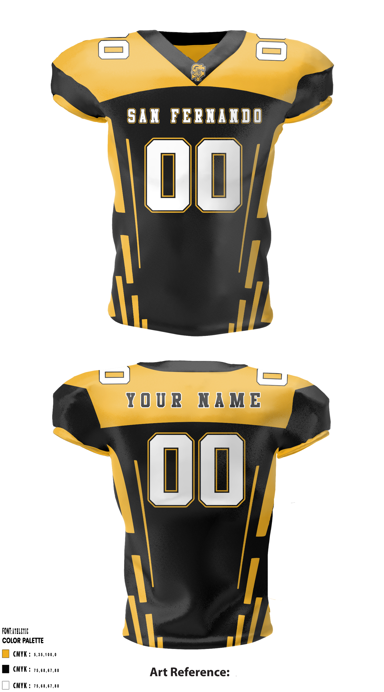 0 Football Jersey - Black/Gold | Streetwear