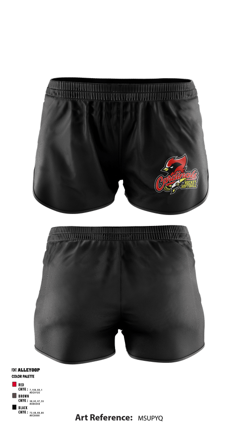 Women's Shorts, Cardinals Rocket Softball, Softball, Teamtime, Team time, sublimation, custom sports apparel, team uniforms, spirit wear, spiritwear, sports uniforms, custom shirts, team store, custom team store, fundraiser sports, apparel fundraiser