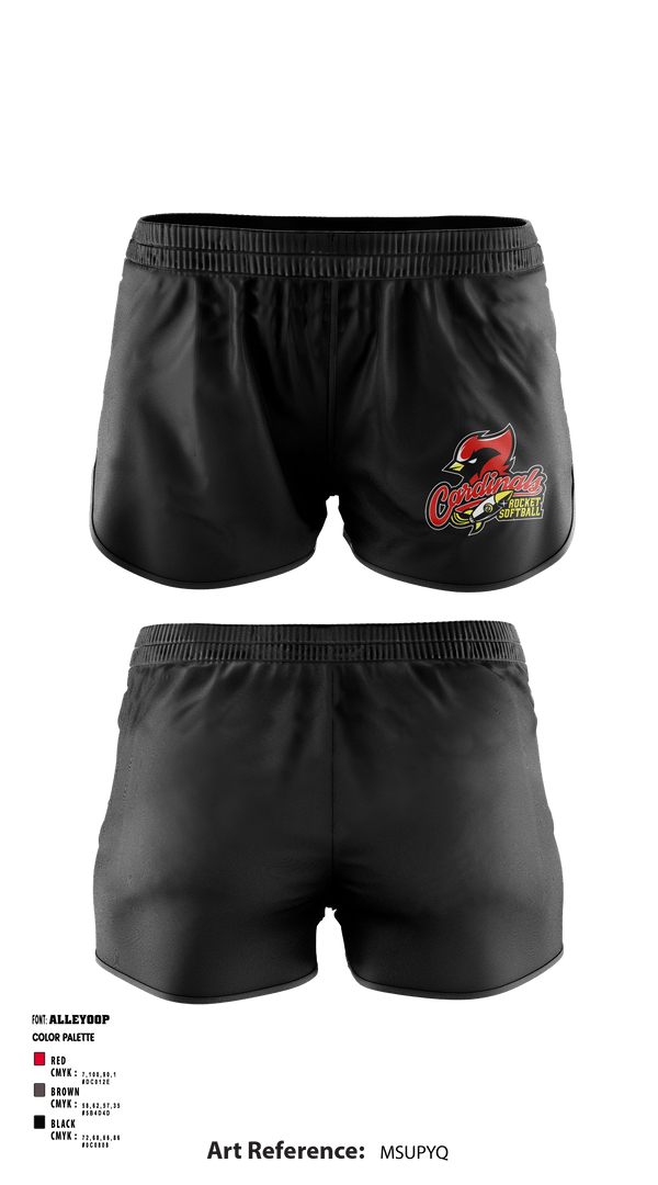 Women's Shorts, Cardinals Rocket Softball, Softball, Teamtime, Team time, sublimation, custom sports apparel, team uniforms, spirit wear, spiritwear, sports uniforms, custom shirts, team store, custom team store, fundraiser sports, apparel fundraiser