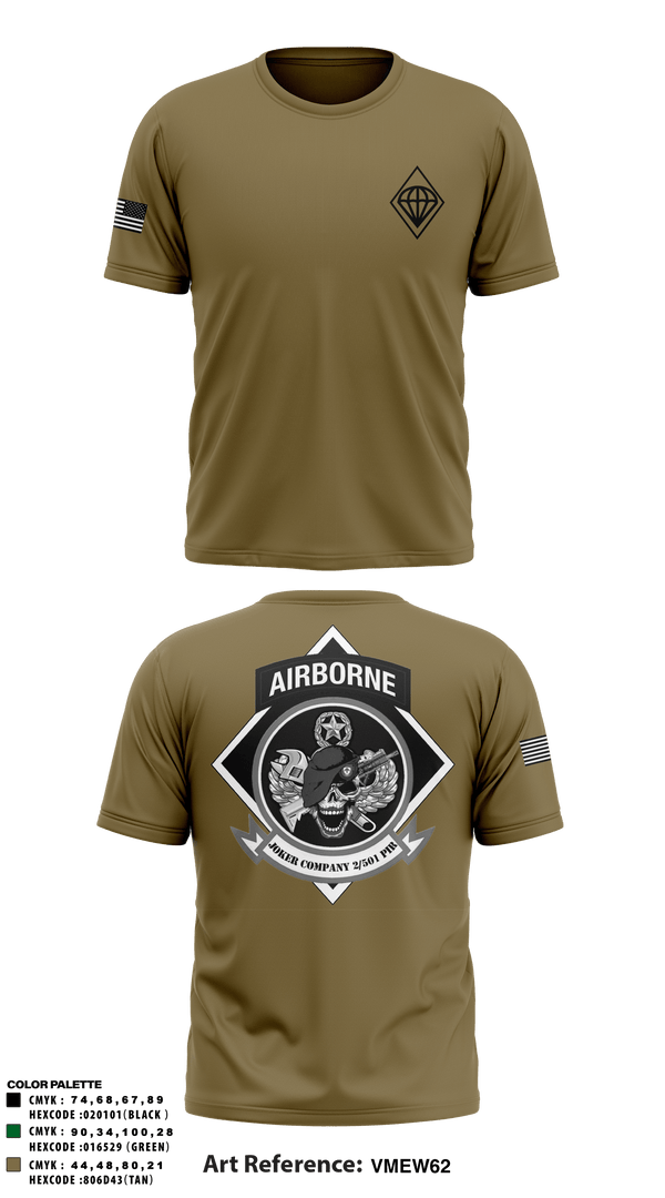 Short Sleeve Performance Shirt, Joker Company 2/501 PIR 76292379, Army, Teamtime, Team time, sublimation, custom sports apparel, team uniforms, spirit wear, spiritwear, sports uniforms, custom shirts, team store, custom team store, fundraiser sports, apparel fundraiser