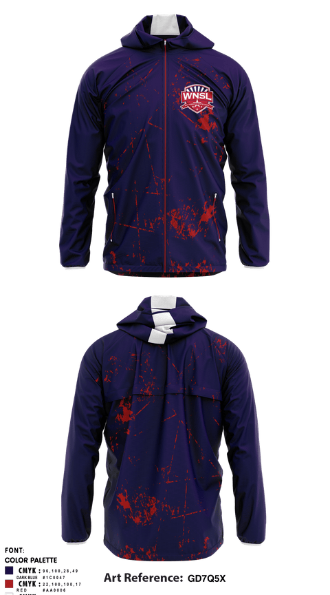 Windbreaker, West Nashville Sports League, Spirit Store, Teamtime, Team time, sublimation, custom sports apparel, team uniforms, spirit wear, spiritwear, sports uniforms, custom shirts, team store, custom team store, fundraiser sports, apparel fundraiser