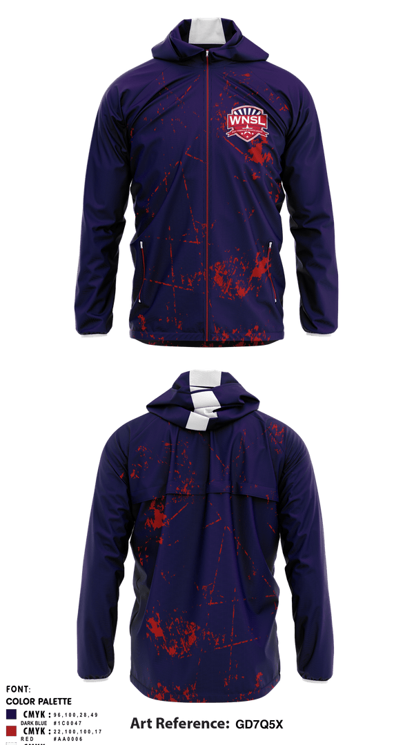 Windbreaker, West Nashville Sports League, Spirit Store, Teamtime, Team time, sublimation, custom sports apparel, team uniforms, spirit wear, spiritwear, sports uniforms, custom shirts, team store, custom team store, fundraiser sports, apparel fundraiser