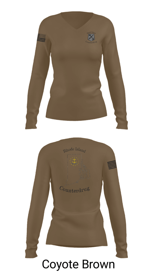 Women's Long Sleeve Vneck Shirt, , National Guard, Teamtime, Team time, sublimation, custom sports apparel, team uniforms, spirit wear, spiritwear, sports uniforms, custom shirts, team store, custom team store, fundraiser sports, apparel fundraiser