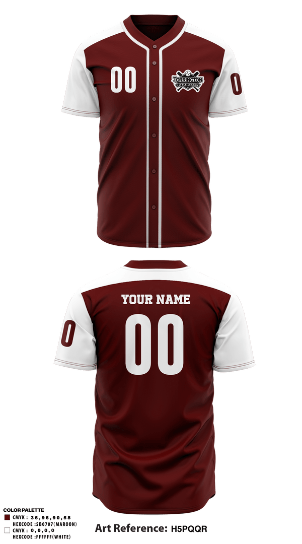 Two Button Baseball Jersey, Torrington Little League Baseball, Baseball, Teamtime, Team time, sublimation, custom sports apparel, team uniforms, spirit wear, spiritwear, sports uniforms, custom shirts, team store, custom team store, fundraiser sports, apparel fundraiser
