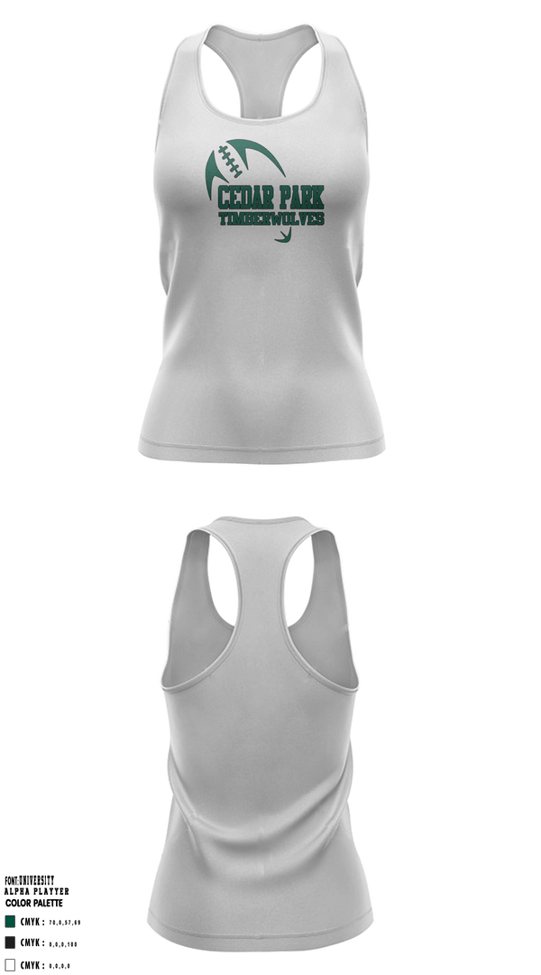 Tank Top, Cedar Park Timberwolves, Football, Teamtime, Team time, sublimation, custom sports apparel, team uniforms, spirit wear, spiritwear, sports uniforms, custom shirts, team store, custom team store, fundraiser sports, apparel fundraiser