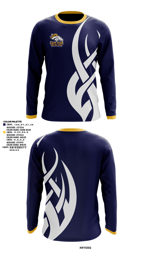 Long Sleeve Performance Shirt, Cape Fear, Bowling, Teamtime, Team time, sublimation, custom sports apparel, team uniforms, spirit wear, spiritwear, sports uniforms, custom shirts, team store, custom team store, fundraiser sports, apparel fundraiser