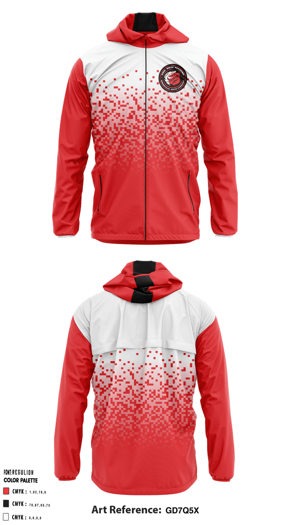 Windbreaker, Kroc Swim Academy, School Spirit Store, Teamtime, Team time, sublimation, custom sports apparel, team uniforms, spirit wear, spiritwear, sports uniforms, custom shirts, team store, custom team store, fundraiser sports, apparel fundraiser