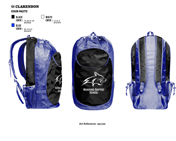Gear Bag, Munising Baptist School Bobcats, Men's Basketball, Teamtime, Team time, sublimation, custom sports apparel, team uniforms, spirit wear, spiritwear, sports uniforms, custom shirts, team store, custom team store, fundraiser sports, apparel fundraiser