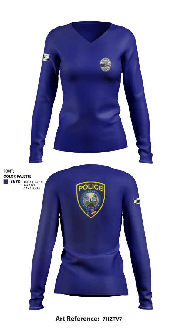 Women's Long Sleeve Vneck Shirt, , Police, Teamtime, Team time, sublimation, custom sports apparel, team uniforms, spirit wear, spiritwear, sports uniforms, custom shirts, team store, custom team store, fundraiser sports, apparel fundraiser