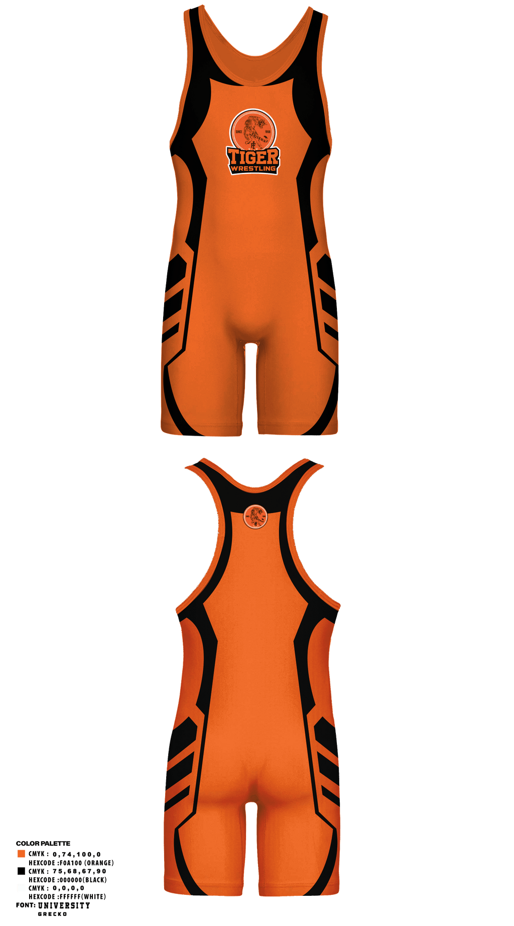 Tiger wrestling hot sale singlet