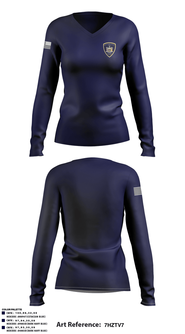 Women's Long Sleeve Vneck Shirt, , Police, Teamtime, Team time, sublimation, custom sports apparel, team uniforms, spirit wear, spiritwear, sports uniforms, custom shirts, team store, custom team store, fundraiser sports, apparel fundraiser