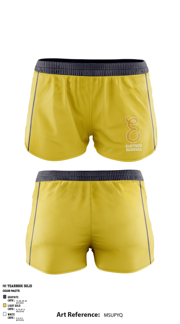 Women's Shorts, Electrics, Baseball, Teamtime, Team time, sublimation, custom sports apparel, team uniforms, spirit wear, spiritwear, sports uniforms, custom shirts, team store, custom team store, fundraiser sports, apparel fundraiser