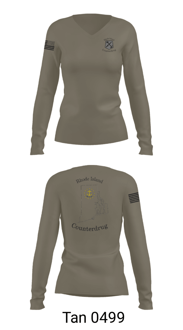 Women's Long Sleeve Vneck Shirt, , National Guard, Teamtime, Team time, sublimation, custom sports apparel, team uniforms, spirit wear, spiritwear, sports uniforms, custom shirts, team store, custom team store, fundraiser sports, apparel fundraiser
