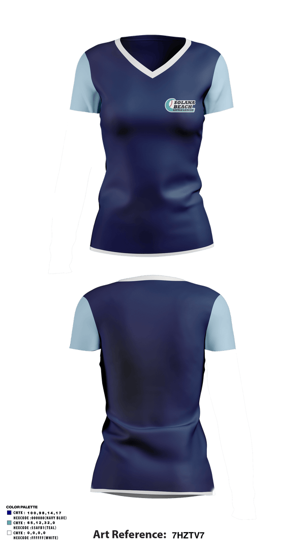 Women's Short Sleeve Vneck Shirt, Solana Beach Little League, Baseball, Teamtime, Team time, sublimation, custom sports apparel, team uniforms, spirit wear, spiritwear, sports uniforms, custom shirts, team store, custom team store, fundraiser sports, apparel fundraiser