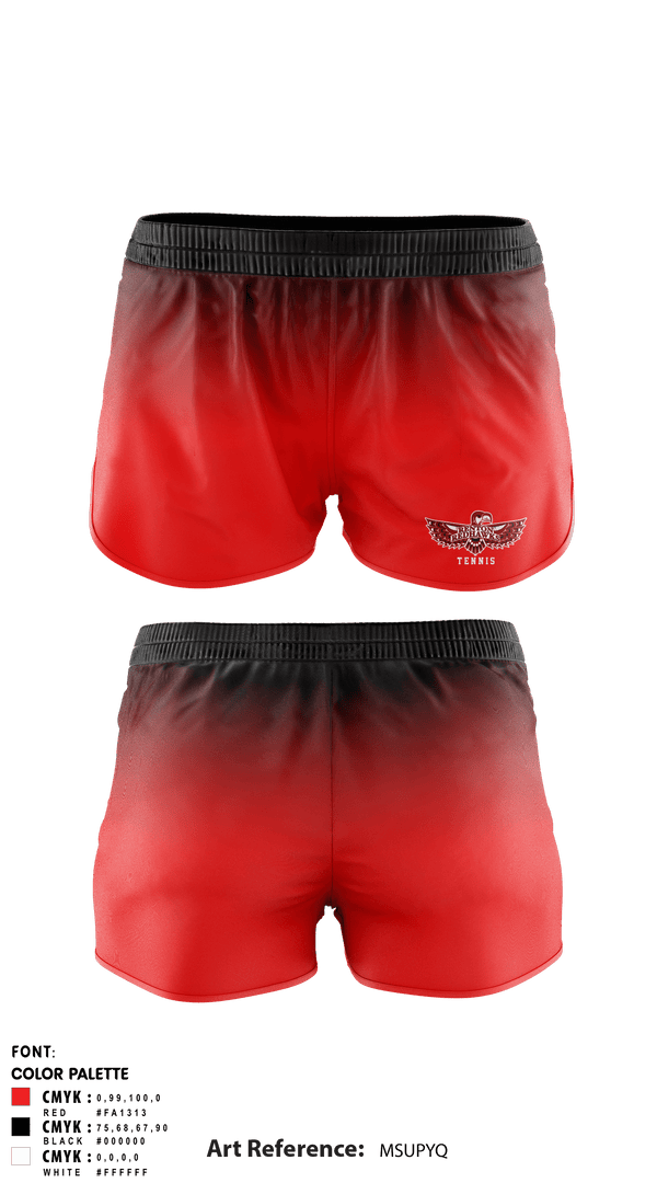 Women's Shorts, Renton Redhawks, Tennis, Teamtime, Team time, sublimation, custom sports apparel, team uniforms, spirit wear, spiritwear, sports uniforms, custom shirts, team store, custom team store, fundraiser sports, apparel fundraiser