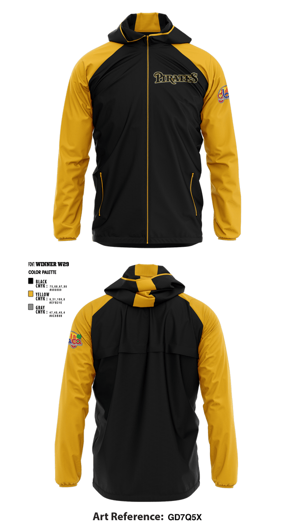 Windbreaker, Los Angeles Pirates, Baseball, Teamtime, Team time, sublimation, custom sports apparel, team uniforms, spirit wear, spiritwear, sports uniforms, custom shirts, team store, custom team store, fundraiser sports, apparel fundraiser