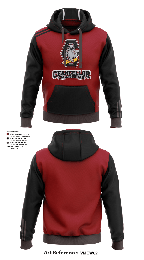 Hoodie, Chancellor Chargers, Wrestling, Teamtime, Team time, sublimation, custom sports apparel, team uniforms, spirit wear, spiritwear, sports uniforms, custom shirts, team store, custom team store, fundraiser sports, apparel fundraiser
