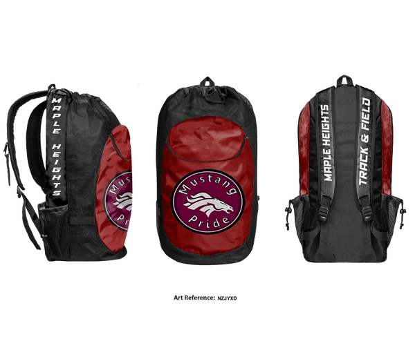 Gear Bag, Maple Heights track and field, Track & Field, Teamtime, Team time, sublimation, custom sports apparel, team uniforms, spirit wear, spiritwear, sports uniforms, custom shirts, team store, custom team store, fundraiser sports, apparel fundraiser