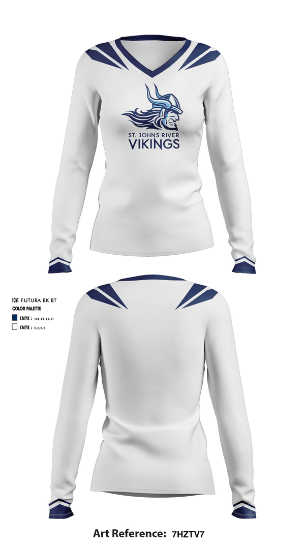 Women's Long Sleeve Vneck Shirt, Saint Johns River State College Women's Volleyball, Women's Volleyball, Teamtime, Team time, sublimation, custom sports apparel, team uniforms, spirit wear, spiritwear, sports uniforms, custom shirts, team store, custom team store, fundraiser sports, apparel fundraiser
