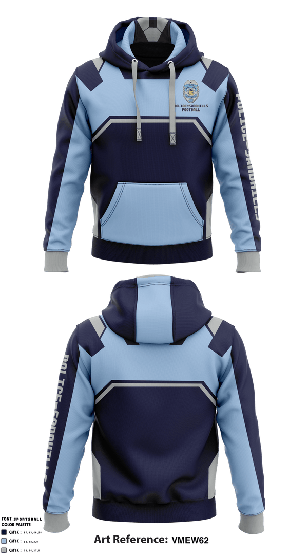 Hoodie, Police Youth Football, School Spirit Store, Teamtime, Team time, sublimation, custom sports apparel, team uniforms, spirit wear, spiritwear, sports uniforms, custom shirts, team store, custom team store, fundraiser sports, apparel fundraiser