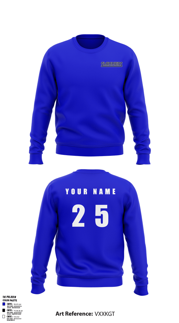 Crew Neck Sweatshirt, Slammers FP, Softball, Teamtime, Team time, sublimation, custom sports apparel, team uniforms, spirit wear, spiritwear, sports uniforms, custom shirts, team store, custom team store, fundraiser sports, apparel fundraiser