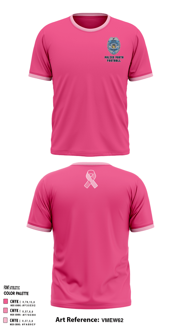 Short Sleeve Performance Shirt, Police Youth Football, School Spirit Store, Teamtime, Team time, sublimation, custom sports apparel, team uniforms, spirit wear, spiritwear, sports uniforms, custom shirts, team store, custom team store, fundraiser sports, apparel fundraiser