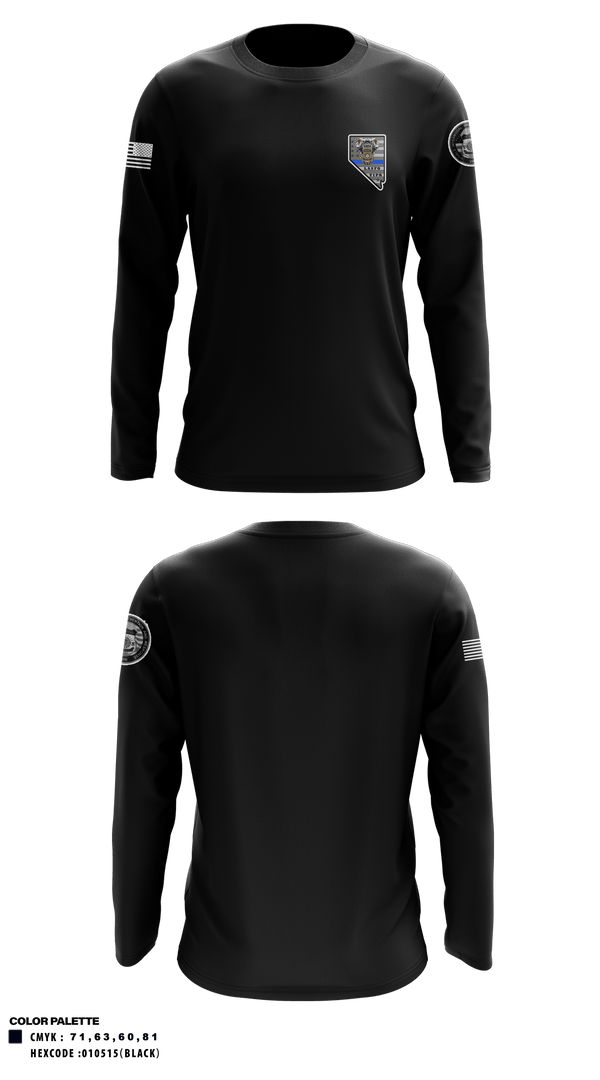 Long Sleeve Performance Shirt, , Police, Teamtime, Team time, sublimation, custom sports apparel, team uniforms, spirit wear, spiritwear, sports uniforms, custom shirts, team store, custom team store, fundraiser sports, apparel fundraiser