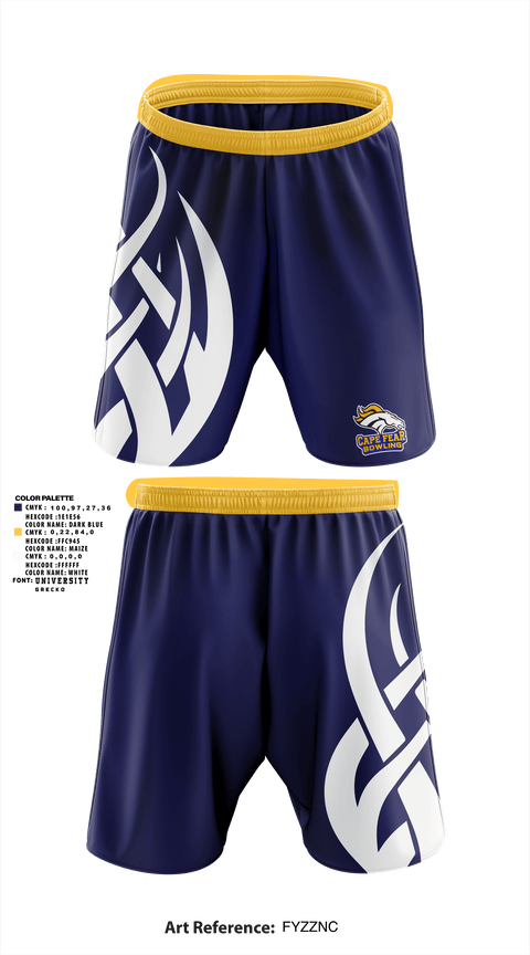 Athletic Shorts With Pockets, Cape Fear, Bowling, Teamtime, Team time, sublimation, custom sports apparel, team uniforms, spirit wear, spiritwear, sports uniforms, custom shirts, team store, custom team store, fundraiser sports, apparel fundraiser