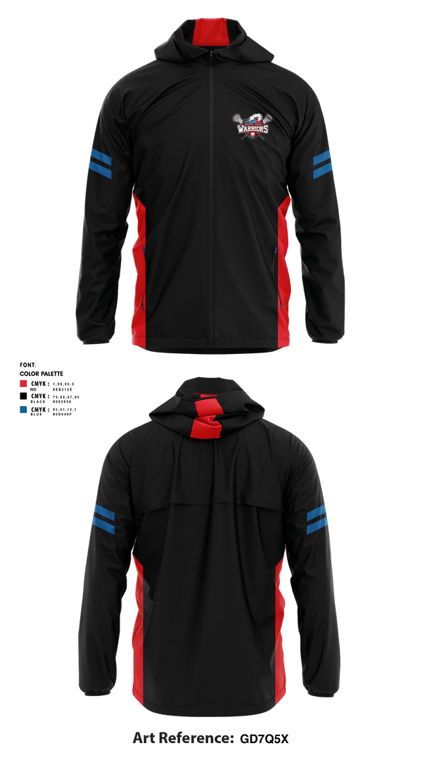 Windbreaker, Santa Cruz Warriors Lacrosse, Men's Lacrosse, Teamtime, Team time, sublimation, custom sports apparel, team uniforms, spirit wear, spiritwear, sports uniforms, custom shirts, team store, custom team store, fundraiser sports, apparel fundraiser