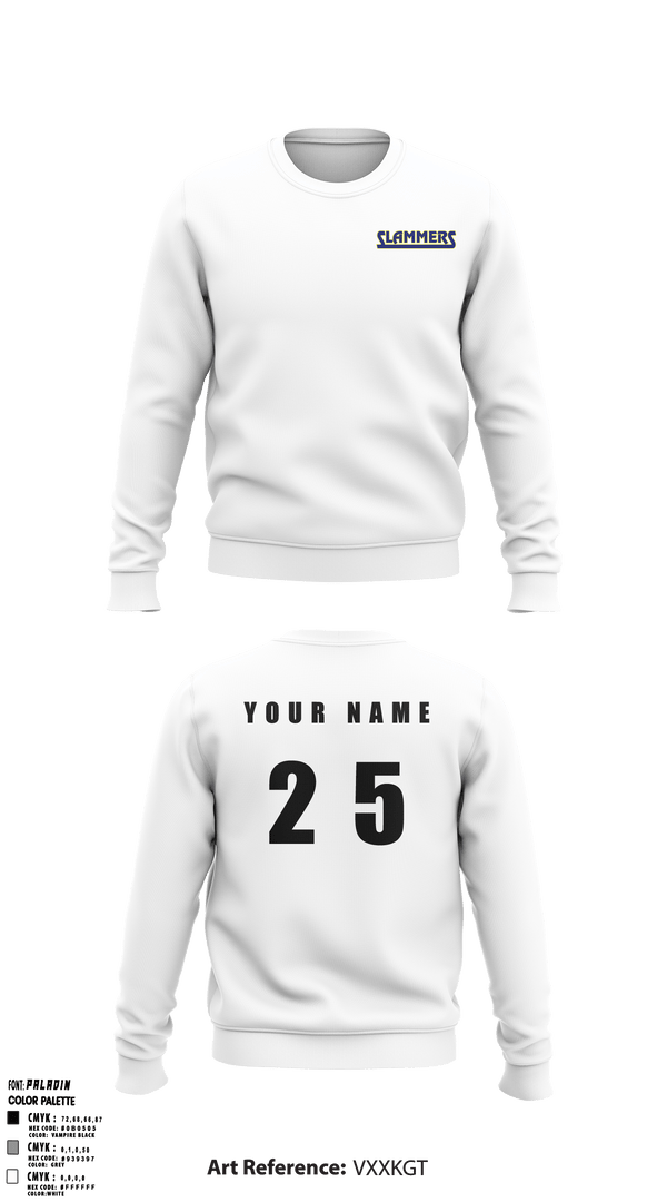 Crew Neck Sweatshirt, Slammers FP, Softball, Teamtime, Team time, sublimation, custom sports apparel, team uniforms, spirit wear, spiritwear, sports uniforms, custom shirts, team store, custom team store, fundraiser sports, apparel fundraiser
