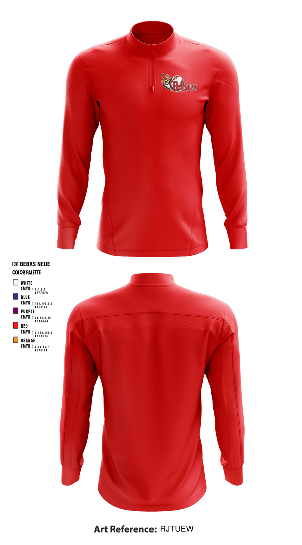 Quarter Zip Jacket, B Buzz Baseball League, Baseball, Teamtime, Team time, sublimation, custom sports apparel, team uniforms, spirit wear, spiritwear, sports uniforms, custom shirts, team store, custom team store, fundraiser sports, apparel fundraiser