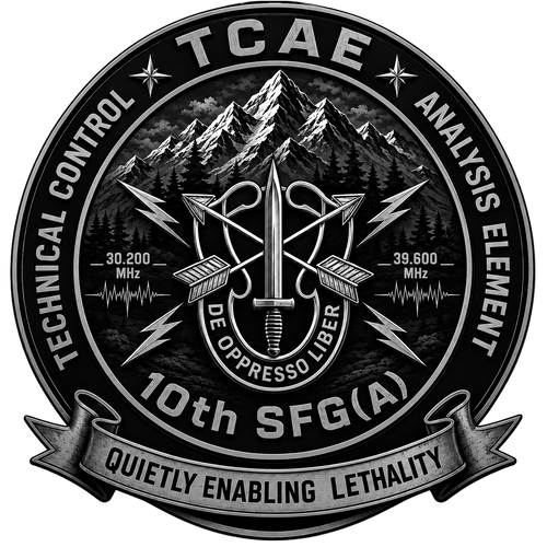 TCAE, GSB, 10TH SFG(A) 52313430 logo