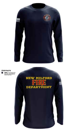 Long Sleeve Performance Shirt, New Milford Fire department, Fire Department, Teamtime, Team time, sublimation, custom sports apparel, team uniforms, spirit wear, spiritwear, sports uniforms, custom shirts, team store, custom team store, fundraiser sports, apparel fundraiser